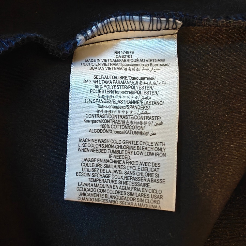 BCBGeneration Navy Faux Suede Plaid Longline Duster Vest Navy Red Small - Picture 8 of 9